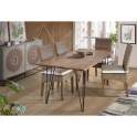 Mesa Comedor Industrial Acacia y Metal  160 cm - Serie Davin