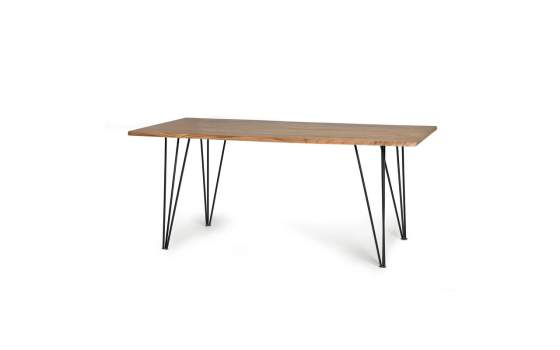 Mesa Comedor Industrial Acacia y Metal  160 cm - Serie Davin
