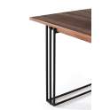 Mesa Comedor Industrial Acero Madera Palisandro Serie Ariost