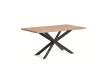 Mesa Comedor Industrial Acero y Acacia 180 cm - Serie Nolira