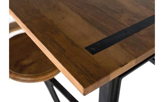 Mesa Comedor Industrial Asientos Basculantes Incrustados Acrito