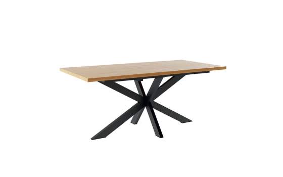 Mesa Comedor Industrial Extensible Madera Miel Serie Anube