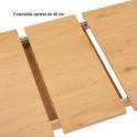 Mesa Comedor Industrial Extensible Madera Miel Serie Anube