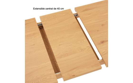 Mesa Comedor Industrial Extensible Madera Miel Serie Anube