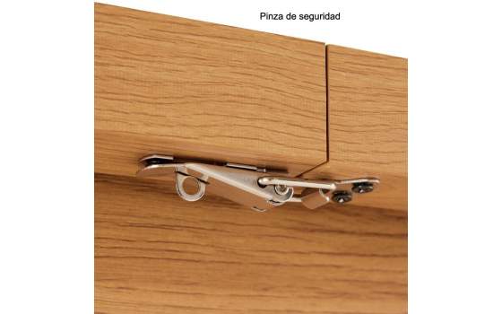 Mesa Comedor Industrial Extensible Madera Miel Serie Anube