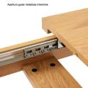 Mesa Comedor Industrial Extensible Madera Miel Serie Anube