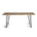 Mesa Comedor Industrial Madera Acacia y Metal 200 cm Davin