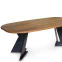 Mesa Comedor Industrial Madera Acero 200 X 100 Alkizat