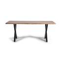 Mesa Comedor Industrial Madera Forja 4 Tamaños Serie Subaya