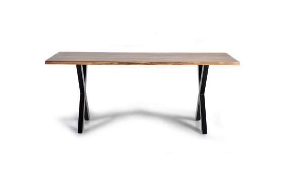 Mesa Comedor Industrial Madera Forja 4 Tamaños Serie Subaya