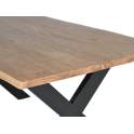 Mesa Comedor Industrial Madera Forja 4 Tamaños Serie Subaya