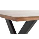 Mesa Comedor Industrial Madera Forja 4 Tamaños Serie Subaya