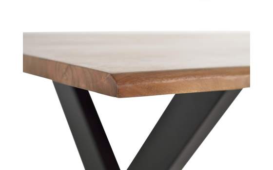 Mesa Comedor Industrial Madera Forja 4 Tamaños Serie Subaya