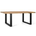 Mesa Comedor Industrial Madera Natural Patas Hierro Alquezar
