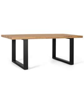 Mesa Comedor Industrial Madera Natural Patas Hierro Alquezar