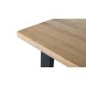 Mesa Comedor Industrial Madera Natural Patas Hierro Alquezar