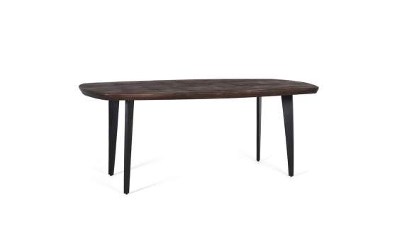 Mesa Comedor Industrial Madera Nogal Hierro 200 cm Alquezar
