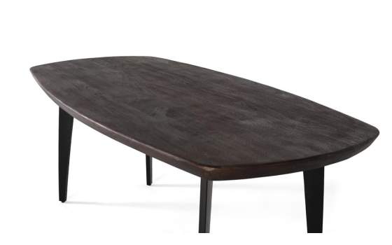 Mesa Comedor Industrial Madera Nogal Hierro 200 cm Alquezar
