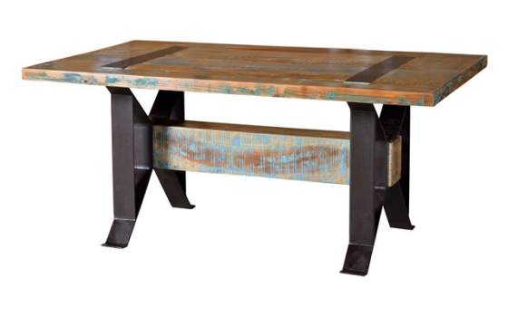 Mesa Comedor Industrial Mediana Reciclada Decape Colores Abarna