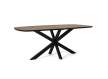 Mesa Comedor Industrial Tapa Madera Nogal Patas Hierro Alquezar