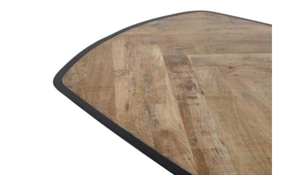 Mesa Comedor Industrial Tapa Madera Nogal Patas Hierro Alquezar