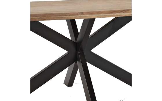 Mesa Comedor Madera Acacia Hierro 2 Tamaños Averrada