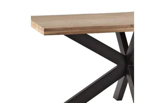 Mesa Comedor Madera Acacia Hierro 2 Tamaños Averrada