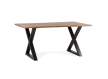 Mesa Comedor Madera Acacia Miel Pie Metal Serie Ontario