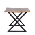 Mesa Comedor Madera Acacia Miel Pie Metal Serie Ontario Mesa Comedor Madera Acacia Miel Pie Metal Serie Ontario