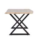 Mesa Comedor Madera Acacia Natural Pie Metal Serie Ontario Mesa Comedor Madera Acacia Natural Pie Metal Serie Ontario