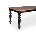 Mesa Comedor Madera Maciza Bicolor Patas Negras Provenzal Siena