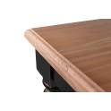 Mesa Comedor Madera Maciza Bicolor Patas Negras Provenzal Siena