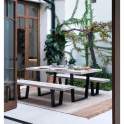 Mesa Comedor Madera Mango Patinado y Acero Atilant Mesa Comedor Madera Mango Patinado y Acero Atilant
