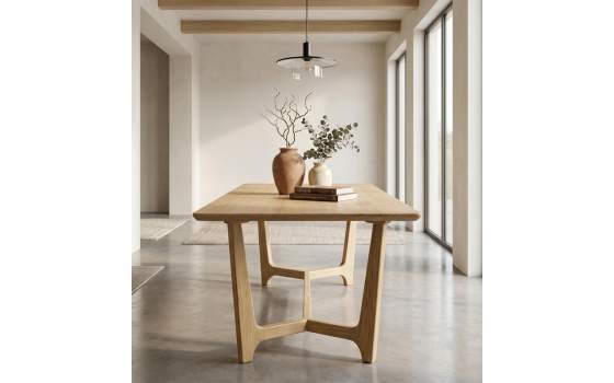 Mesa Comedor Moderna 200 Madera Maciza - Serie Adasip