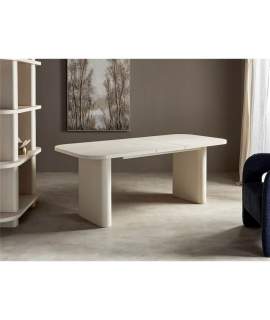 Mesa Comedor Moderna Extensible Color Crema Serie Avio