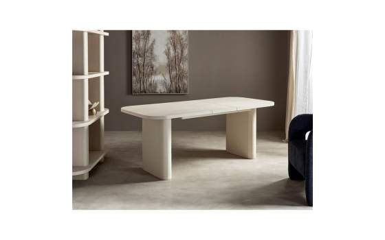 Mesa Comedor Moderna Extensible Color Crema Serie Avio