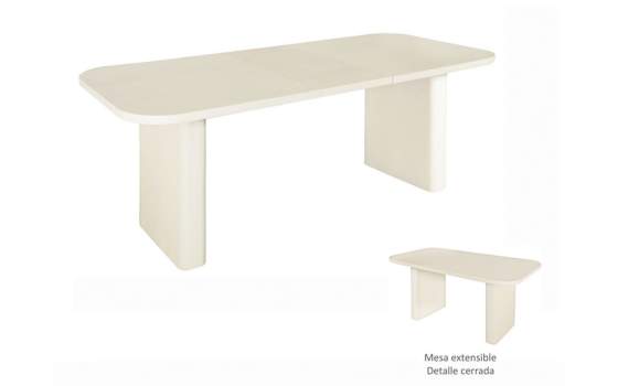 Mesa Comedor Moderna Extensible Color Crema Serie Avio
