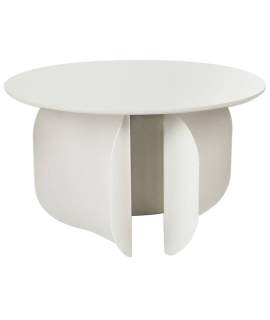 Mesa Comedor Moderna Redonda Madera y Metal Serie Aguade