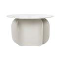 Mesa Comedor Moderna Redonda Madera y Metal Serie Aguade