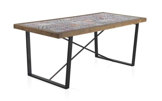 Mesa Comedor Mosaico de Colores Serie Aendardo