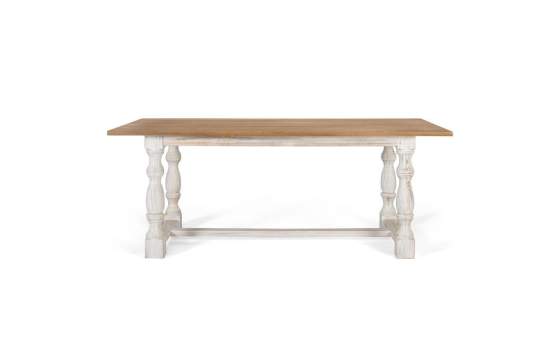 Mesa Comedor o Bodega Bicolor Blanco Madera Serie Ambelt