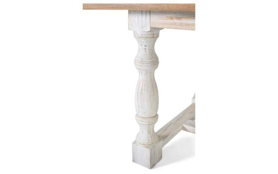 Mesa Comedor o Bodega Bicolor Blanco Madera Serie Ambelt