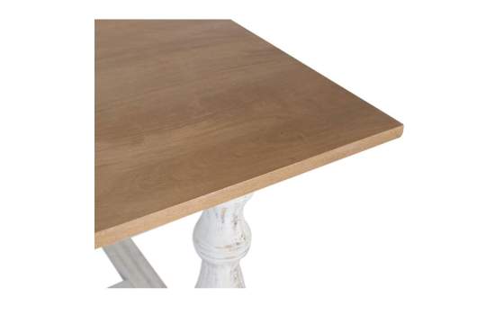 Mesa Comedor o Bodega Bicolor Blanco Madera Serie Ambelt