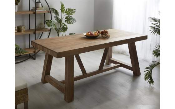 Mesa Comedor o Bodega Grande Madera Acacia Serie Carsten