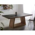 Mesa Comedor o Bodega Grande Madera y Piedra Serie Carsten