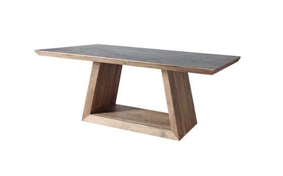 Mesa Comedor o Bodega Grande Madera y Piedra Serie Carsten