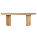 Mesa Comedor Oval Grande Madera Mango Natural Serie Myra