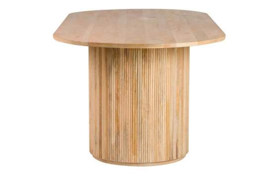 Mesa Comedor Oval Grande Madera Mango Natural Serie Myra