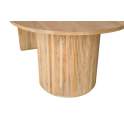 Mesa Comedor Oval Grande Madera Mango Natural Serie Myra