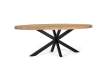 Mesa Comedor Oval Industrial Madera Hierro 220 cm Alquezar